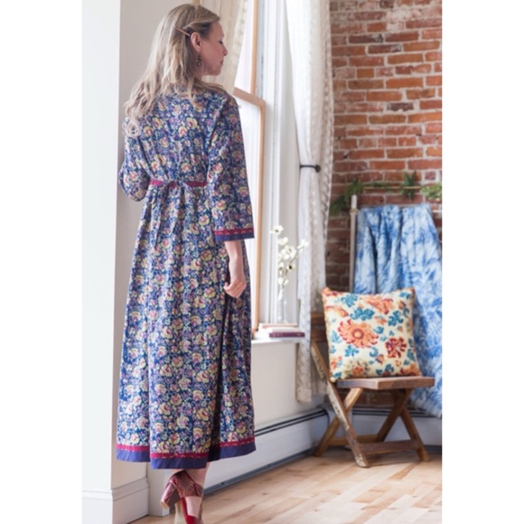 April Cornell Jaipuri Rose Dress Indigo - Picture 3 of 17